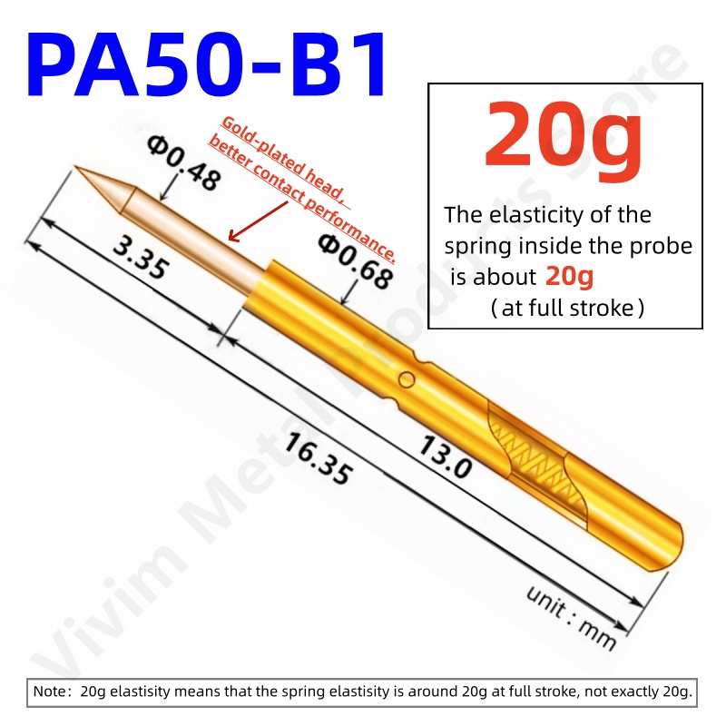 20/100 Stuks PA50-B1 20G Lente - Test Instruments recensie en prijs