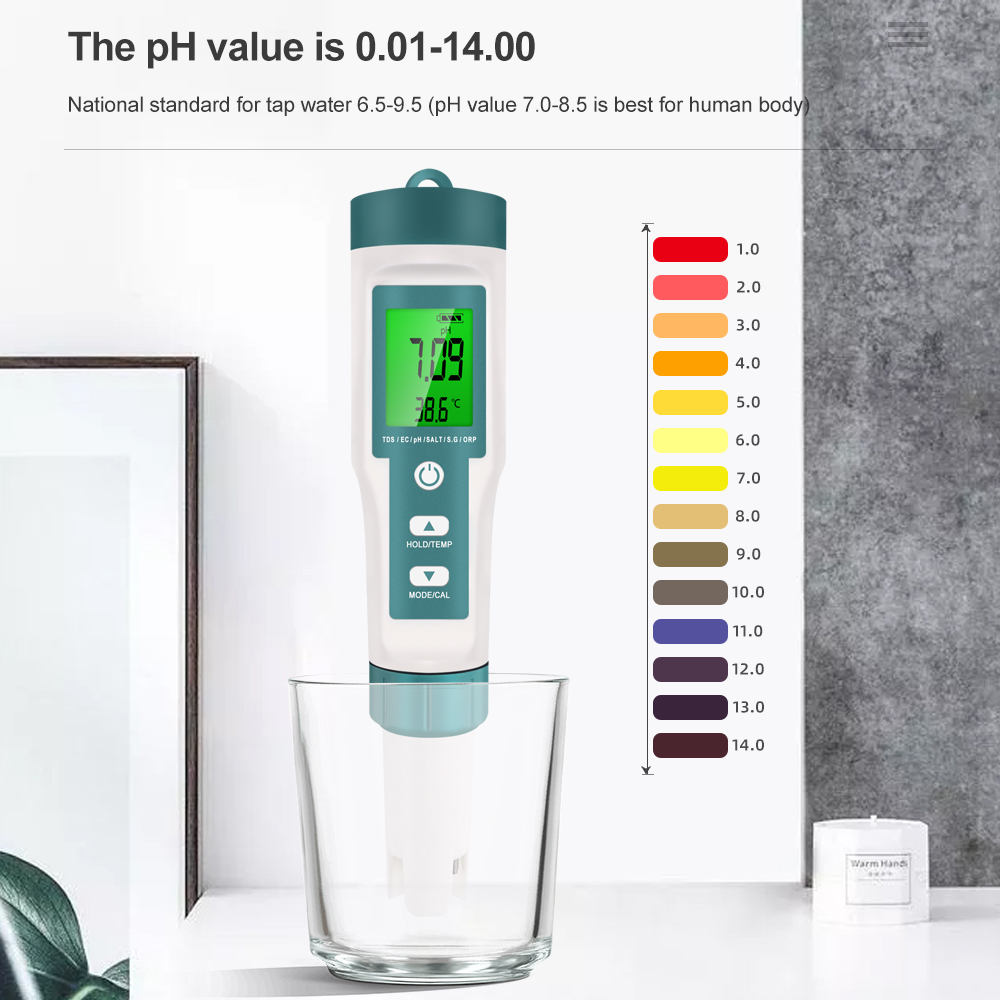 7-in-1 PH TDS EC ORP Zoutgehal - Ph Meter Digital Water Tester recensie en prijs