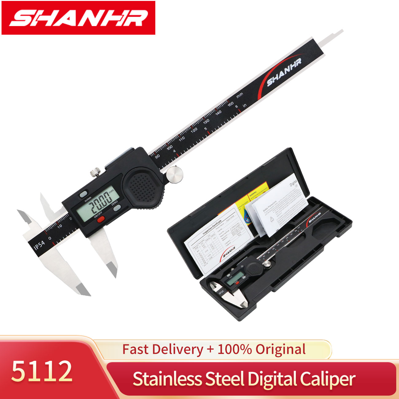 SHANHR Elektronische Schuifmaa - Digital Caliper 150Mm Stainless Steel recensie en prijs