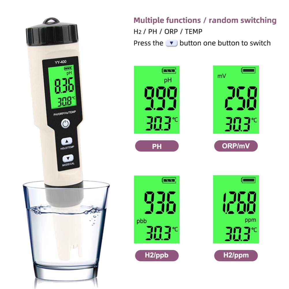 4 In 1 YY-400 Ph/Orp/H2 & Tem  - Ph Meter Digital Water Tester recensie en prijs